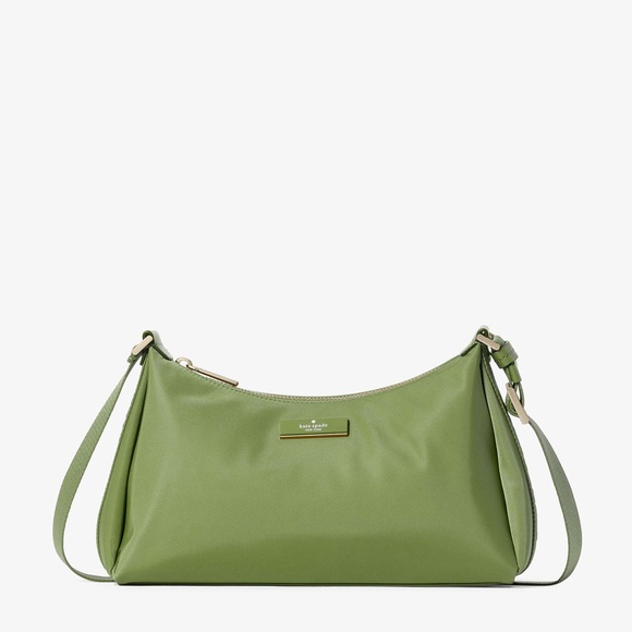♠️kate spade Carter Nylon Small Shoulder Bag Cedar Stand Green NWT